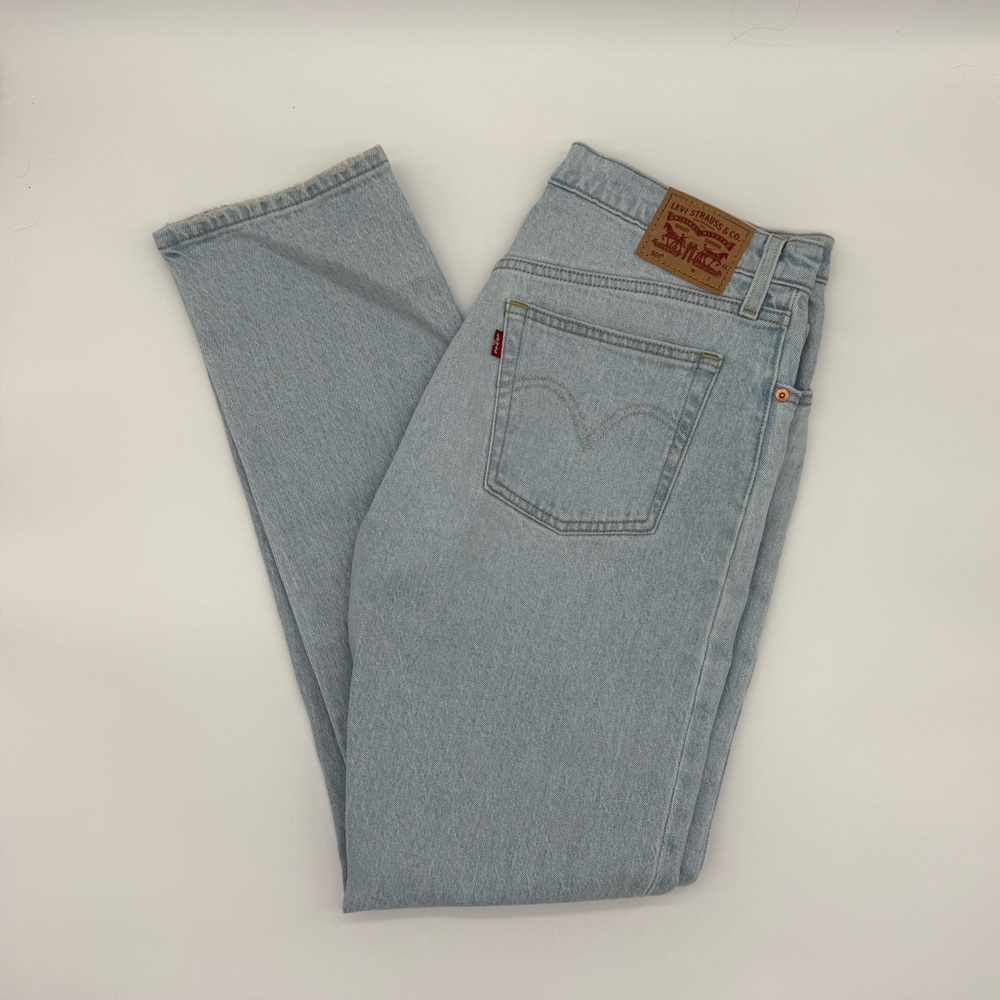 Levi's Womens 501s 30x32 Sky Blue Denim Jeans
